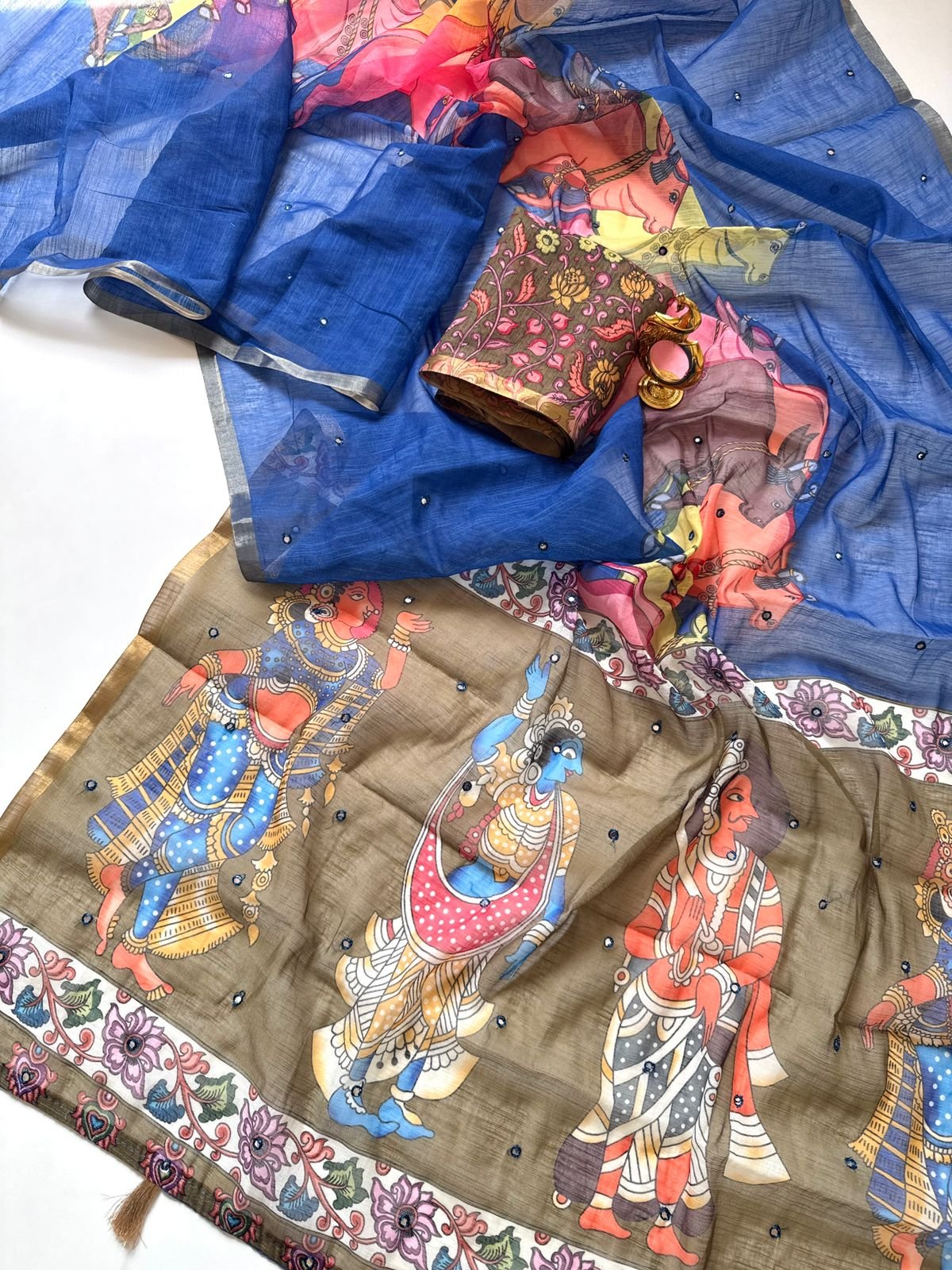 🥻 Soft Heavy Linen Cotton Saree